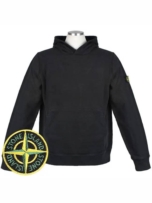 Compass Logo Patch Hoodie Black - STONE ISLAND - BALAAN 2