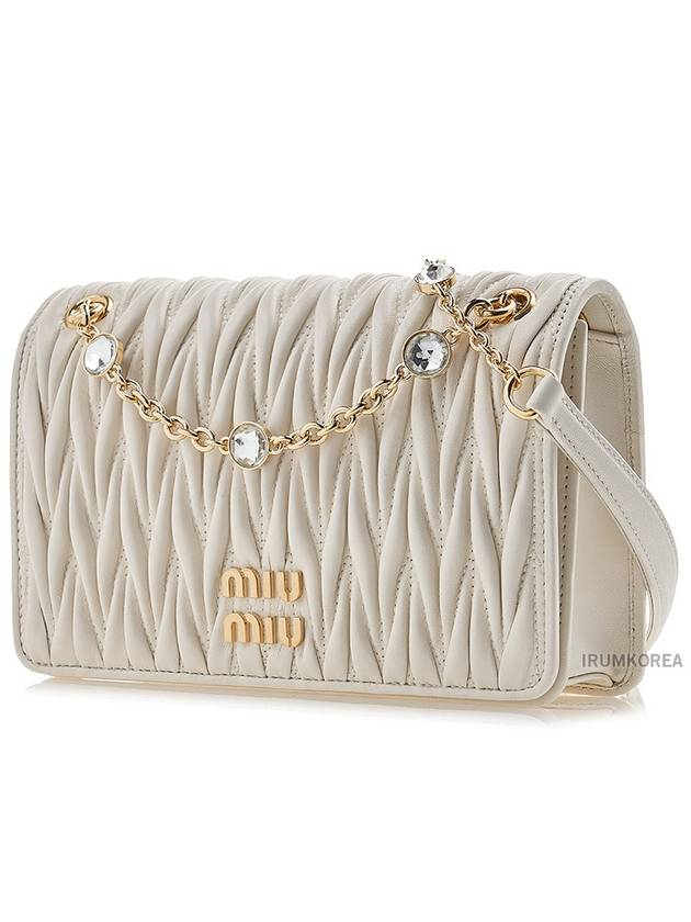 Matelasse Nappa Leather Mini Bag Gold White - MIU MIU - BALAAN 3