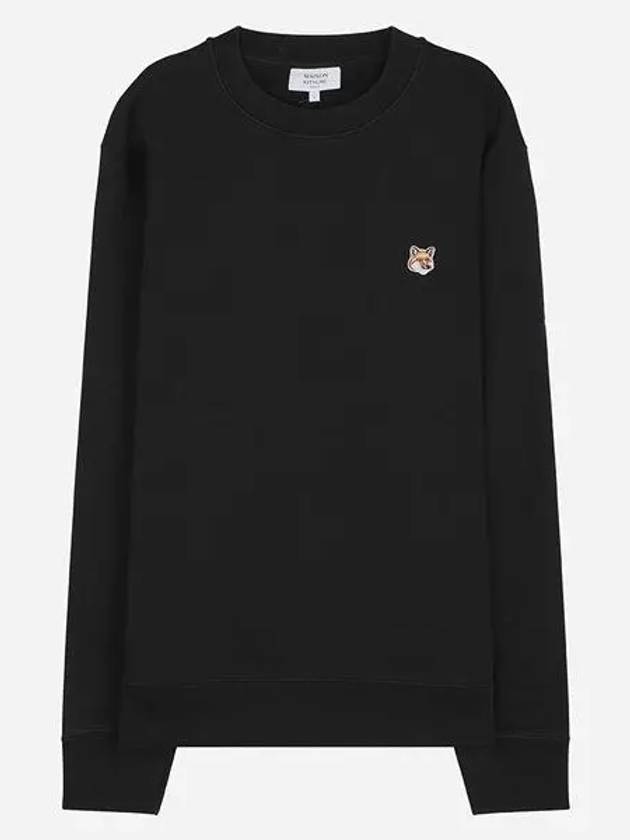 Fox Head Patch Regular Sweatshirt Black - MAISON KITSUNE - BALAAN 2