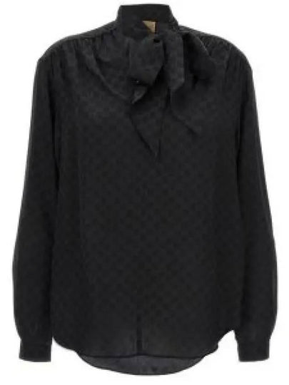 GG Silk Blouse Black - GUCCI - BALAAN 2