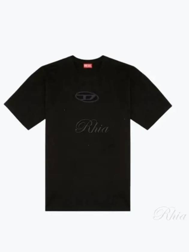 T Boxt OD Logo Cutout Short Sleeve T-Shirt Black - DIESEL - BALAAN 2