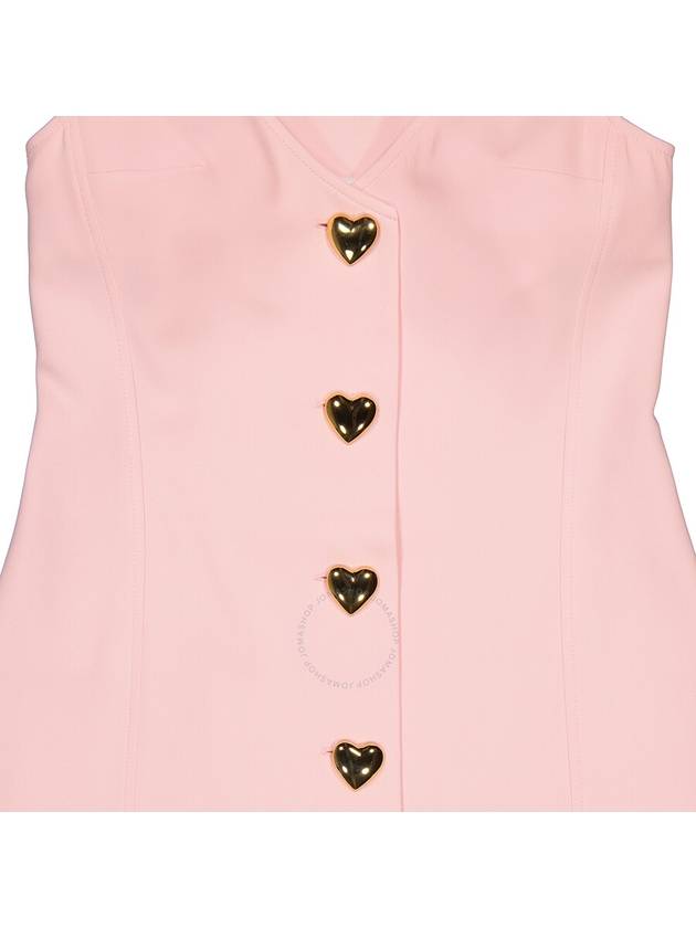 Moschino Pink Heart Buttons Mini Dress, Brand Size 42 (US Size 8) - MOSCHINO - BALAAN 3