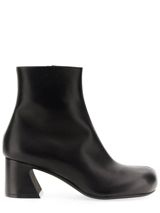 Leather Middle Boots Black - MARNI - BALAAN 2