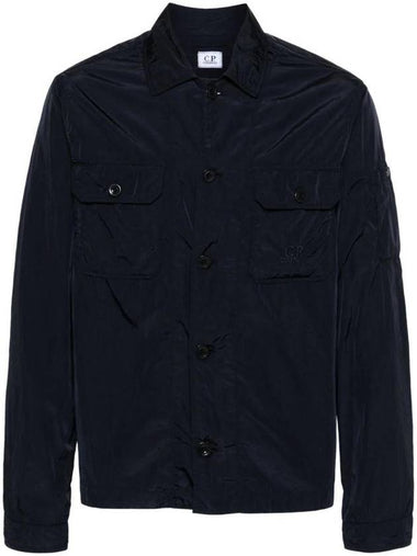 Chrome R Pocket Over Long Sleeve Shirt Navy - CP COMPANY - BALAAN 1