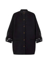 Signature Boxy Button Up Single Coat Black - LOUIS VUITTON - BALAAN 1