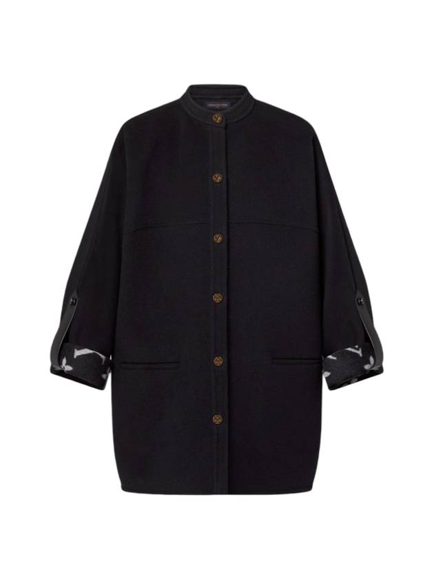 Signature Boxy Button Up Single Coat Black - LOUIS VUITTON - BALAAN 1