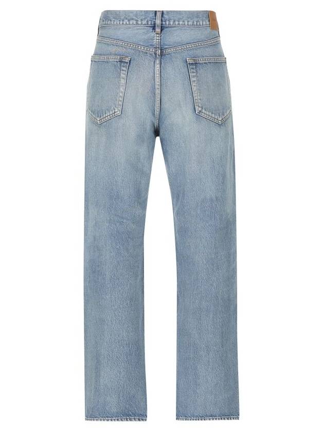 Loose Fit Mid Rise Jeans Blue - SAINT LAURENT - BALAAN 3