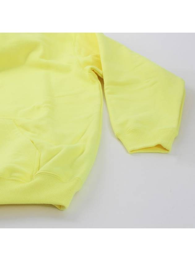 Crew Logo Print Oversized Hoodie Yellow - BALENCIAGA - BALAAN 6