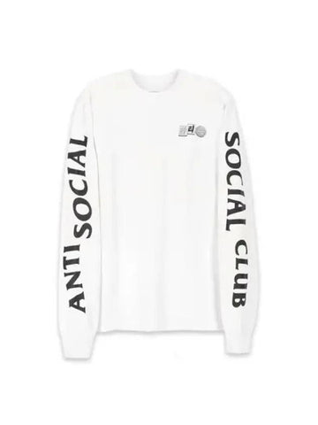 Anti Social Club K Sign Long Sleeve T Shirt White - ANTI SOCIAL SOCIAL CLUB - BALAAN 1