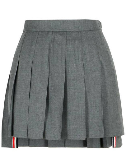 RMB Wool Mini Pleated Skirt Grey - THOM BROWNE - BALAAN 2