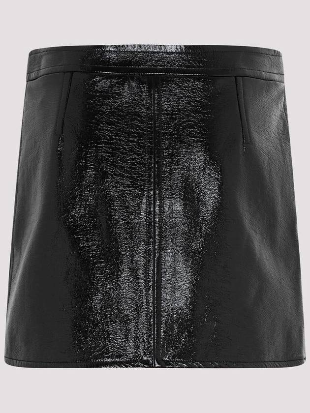 Edition Glossy Vinyl A-Line Skirt Black - COURREGES - BALAAN 3