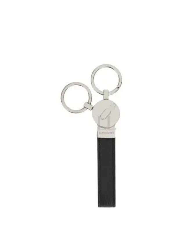 Logo Leather Key Ring Black - SALVATORE FERRAGAMO - BALAAN 2