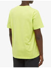 Logo Patch Short Sleeve T-Shirt Neon Yellow - STONE ISLAND - BALAAN 4