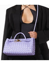 EW Andiamo Intrecciato Leather Tote Bag Purple - BOTTEGA VENETA - BALAAN 2