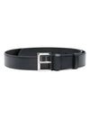 Triangle Logo Leather Belt Black - PRADA - BALAAN 2