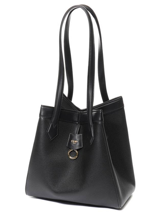 Origami Medium Leather Tote Bag Black - FENDI - BALAAN 2