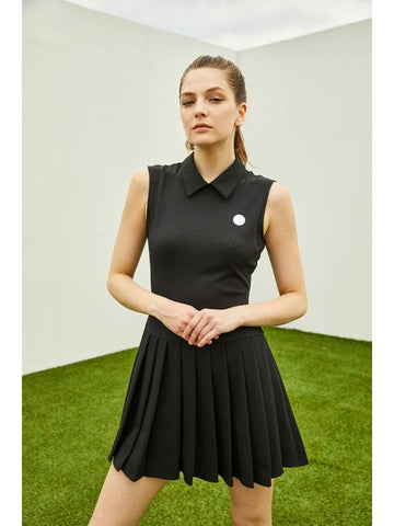 Sleeveless collar dress black - LIKEWIZE - BALAAN 1