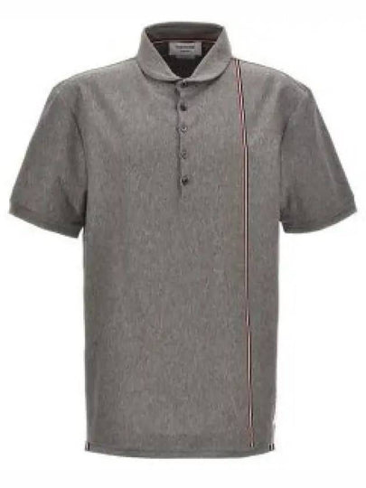 RWB Stripe Polo Shirt Grey - THOM BROWNE - BALAAN 2