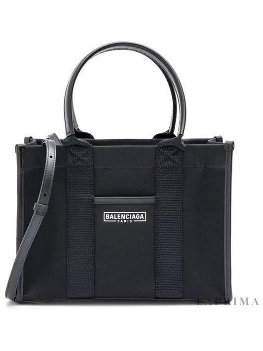 Hardware Small Tote Bag with Strap Black - BALENCIAGA - BALAAN 2