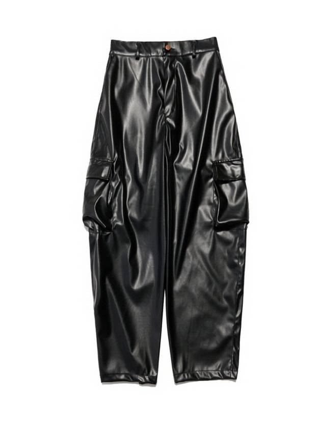 Vegan leather cargo pantsblack - SMITH ARMOR - BALAAN 1