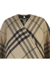 Check Wool Cashmere Cape Beige - BURBERRY - BALAAN 5