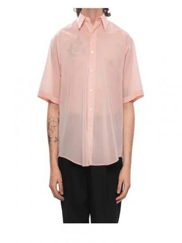 24 HARD TWIST FINX ORGANDY HALF SLEEVED SHIRT LIGHT PINK CHAMBRAY A24SS02VO sleeve - AURALEE - BALAAN 1