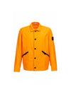 Men's Garment Dyed Crinkle Reps Nylon Shirt Jacket Orange - STONE ISLAND - BALAAN 2