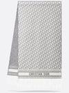 Dior Oblique ScarfWhite Cashmere Blend Silver Tone Metallic Thread 51DOB209L080 CO95 - DIOR - BALAAN 4