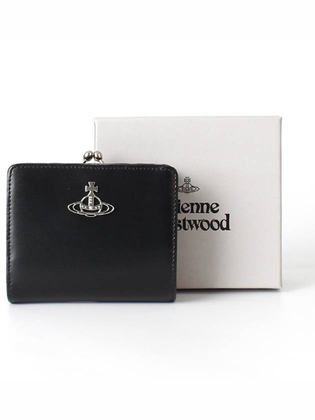 Calf Coin Pocket Half Wallet Black - VIVIENNE WESTWOOD - BALAAN 5