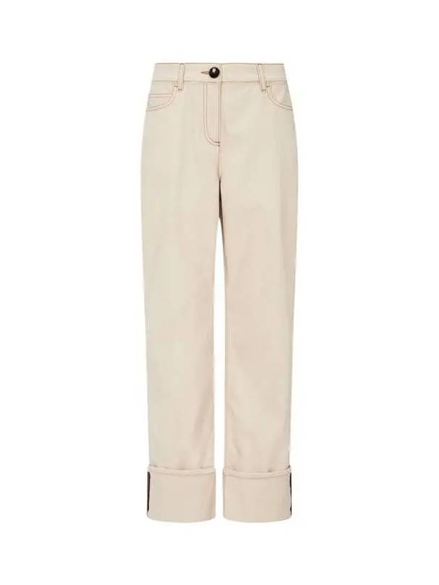 Women s roll up point denim pants beige 271049 - GIORGIO ARMANI - BALAAN 1