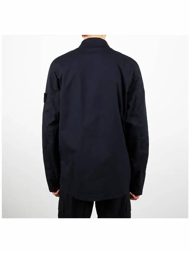 Supima Cotton Twill Stretch-TC Jacket Navy Blue - STONE ISLAND - BALAAN 5