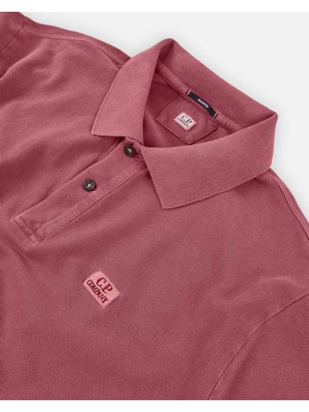 24/1 Piquet Resist Dyed Polo Shirt Pink - CP COMPANY - BALAAN 4