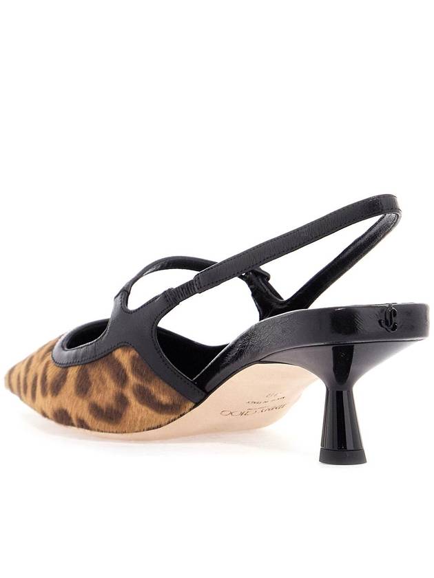 leopard print leather pumps with 45mm heel and pointed toe - JIMMY CHOO - BALAAN 3