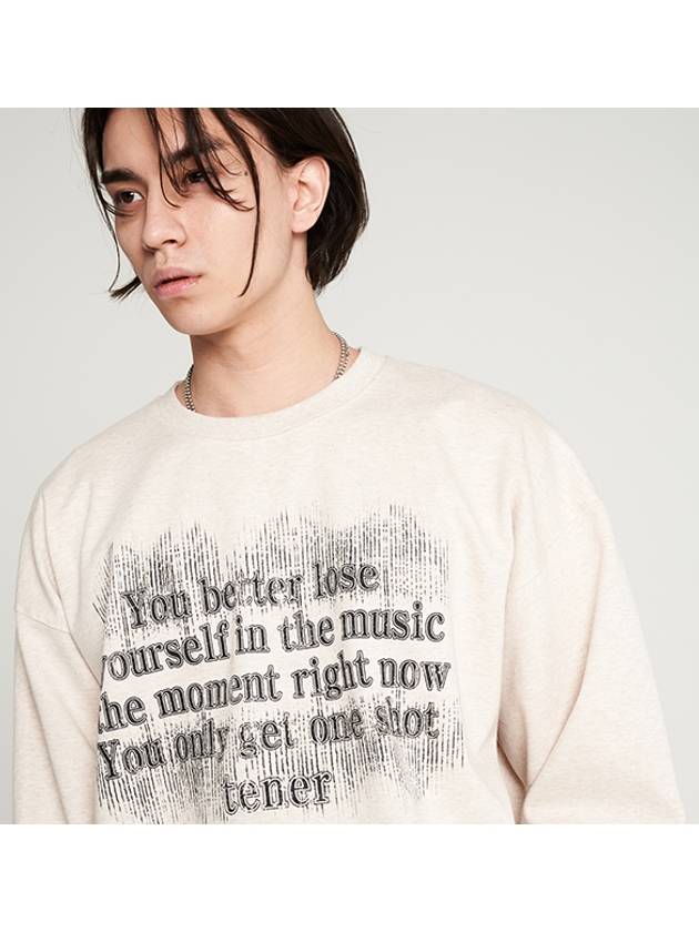 Lettering plywood sweatshirt oatmeal - TENER - BALAAN 1