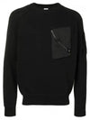 Lens Wappen Pocket Knit Top Black - CP COMPANY - BALAAN 1