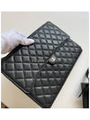 Gold CC Logo Classic Flap Caviar Clutch Bag Black - CHANEL - BALAAN 8