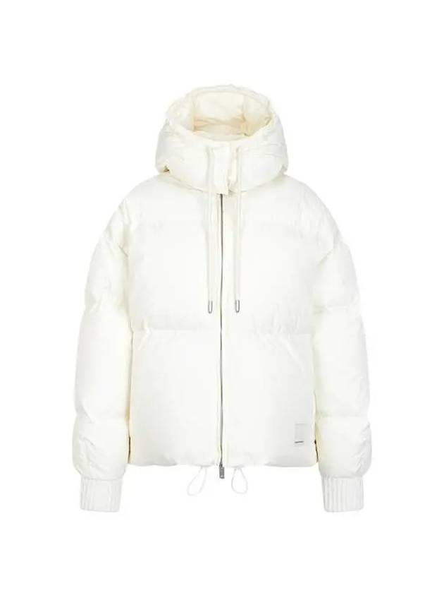 Women s Detachable Hood Mix Down Padded Jacket Cream 271170 - EMPORIO ARMANI - BALAAN 1