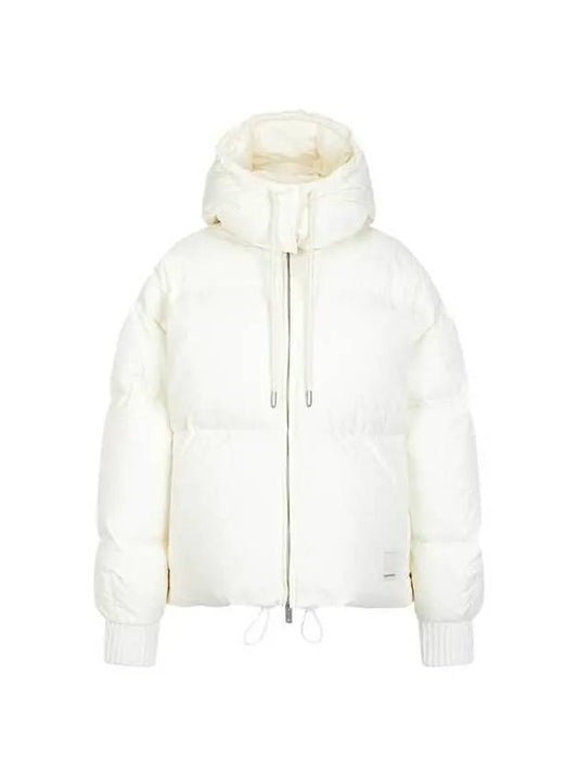 Women s Detachable Hood Mix Down Padded Jacket Cream 271170 - EMPORIO ARMANI - BALAAN 1