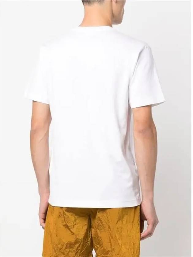 Logo Patch Cotton Short Sleeve T-Shirt White - STONE ISLAND - BALAAN 5