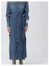 Women's Denim Shirt Long Dress Blue - GOLDEN GOOSE - BALAAN 2