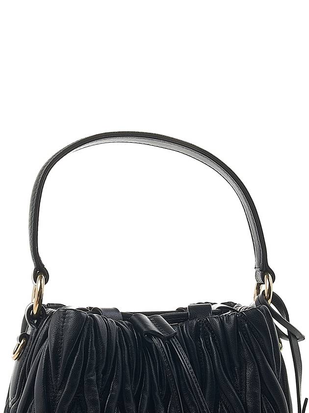 Matelasse Nappa Leather Bucket Bag Black - MIU MIU - BALAAN 9