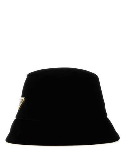 Velvet Bucket Hat Black - PRADA - BALAAN 2