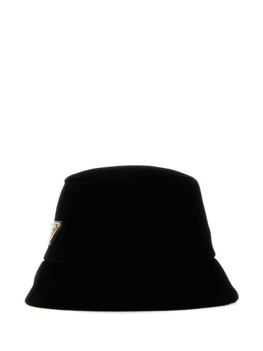 Velvet Bucket Hat Black - PRADA - BALAAN 1