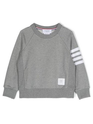 Kids Loopback Raglan Engineered 4 Bar Sweatshirt Grey - THOM BROWNE - BALAAN 1