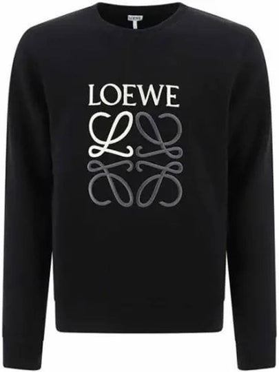 Anagram Logo Cotton Sweatshirt Black - LOEWE - BALAAN 2