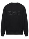 Embroidered Logo Crew Neck Sweatshirt Black - FENDI - BALAAN 2