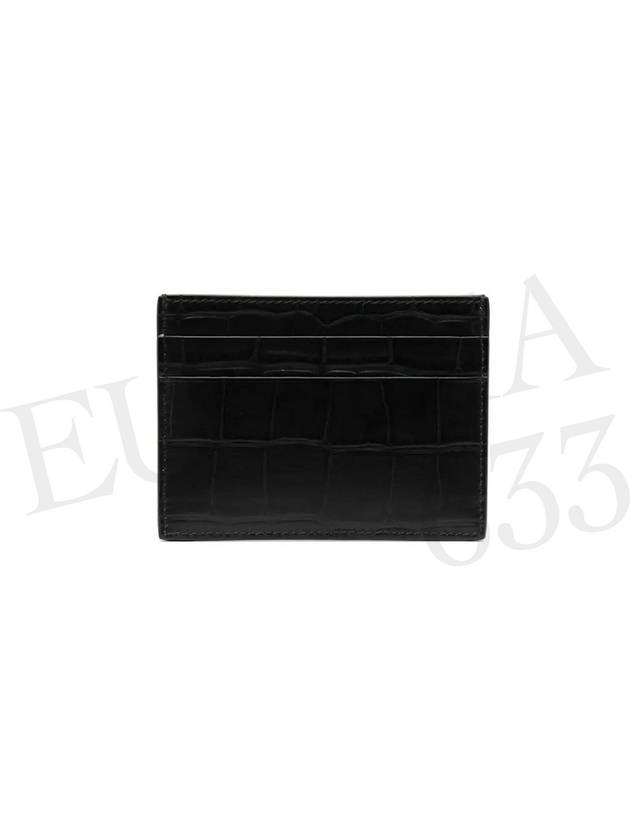 Crocodile Logo Card Wallet Black - BALENCIAGA - BALAAN 3