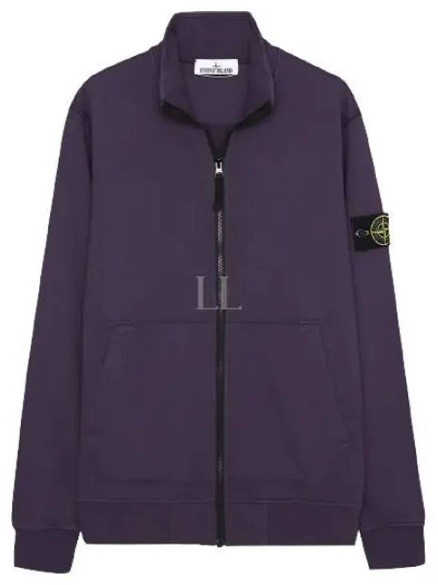 Wappen Patch Cotton Fleece Zip-up Jacket Navy - STONE ISLAND - BALAAN 2