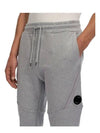 Diagonal Raised Fleece Zipped Track Pants Grey Melange - CP COMPANY - BALAAN 6