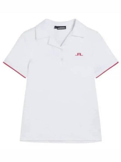 Women's Solange Short Sleeve Polo Shirt White - J.LINDEBERG - BALAAN 2